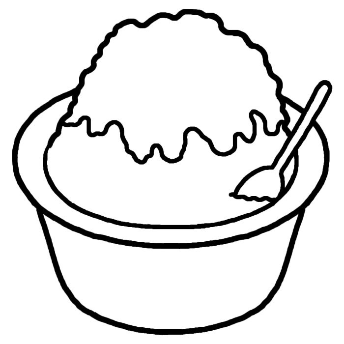 印刷可能無料 かき氷 塗り絵 Mokumokunjp