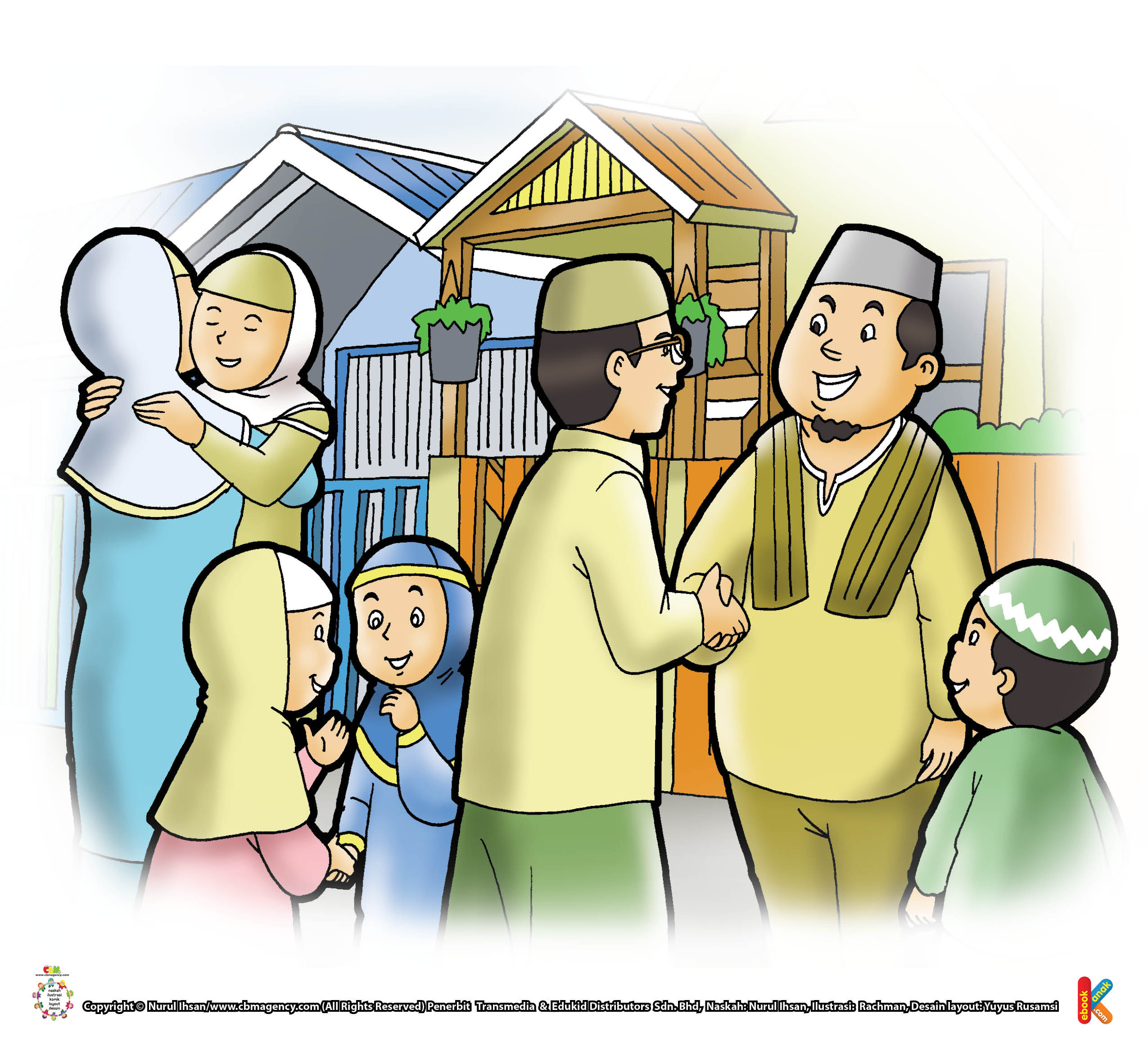 90 Gambar Kartun Perayaan Hari Raya Idul Fitri Lengkap Cikimm Com