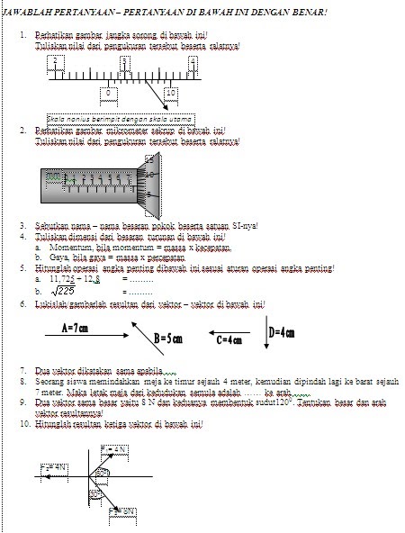 Soal Dan Jawaban Fisika Kelas 10 Semester 2 Dan Pembahasannya - Jawaban