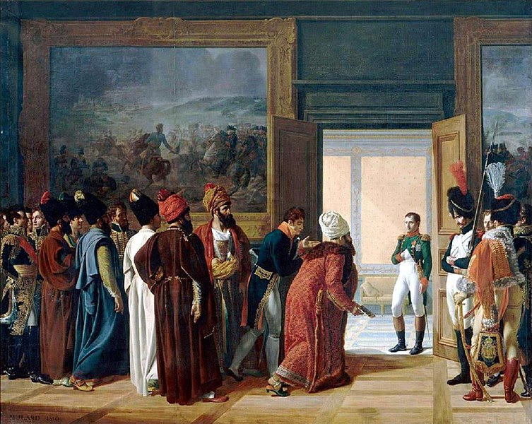 File:The Persian Envoy Mirza Mohammed Reza Qazvini Finkenstein Castle 27 Avril 1807 by Francois Mulard.jpg