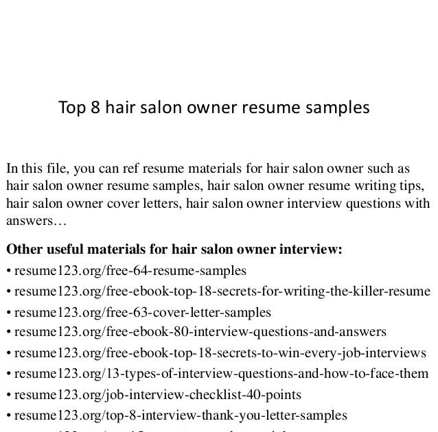 Job's Cv For Beauty Parlour / Top Therapist Resume ...