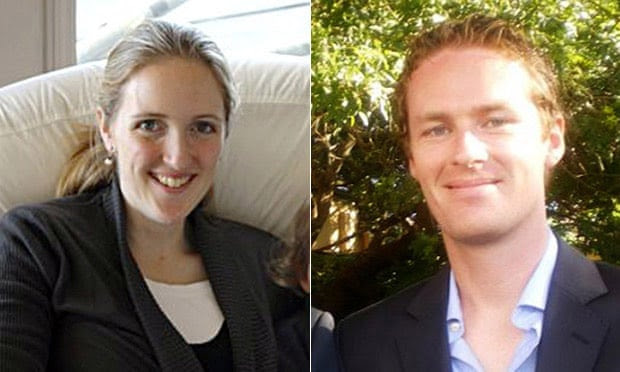  Katrina Dawson and Tori Johnson were killed at the end of the 16-hour siege at the Lindt cafe in Sydney. The inquest into their deaths was told Dawson was struck by fragments from police bullets after Johnson was shot by the gunman. Photograph: AAP