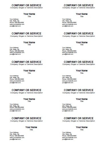 Click to business cards which can be found under office.com templates. Blank Business Card Template Free Printable