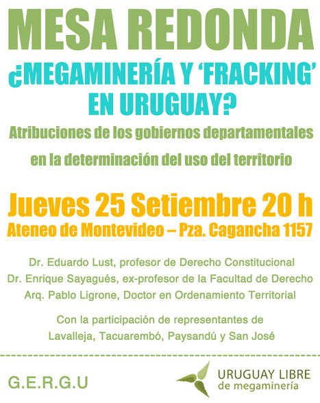 25/09 MESA REDONDA / Atribuciones de los gobiernos departamentales en la determinación del uso del territorio | MOVUS | Scoop.it