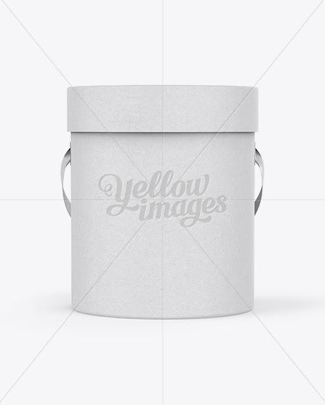Download Download Round Paper Box Mockup - Front View PSD