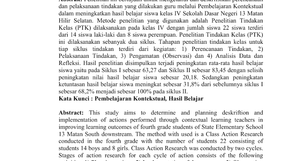 Kelebihan Dan Kekurangan Model Pembelajaran Kontekstual 