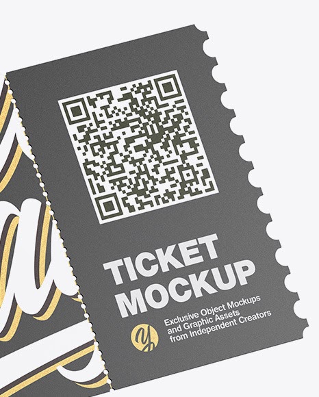 Download Download Square Postcard Mockup Free PSD - Ticket Mockup In Stationery Mockups On Yellow Images ...