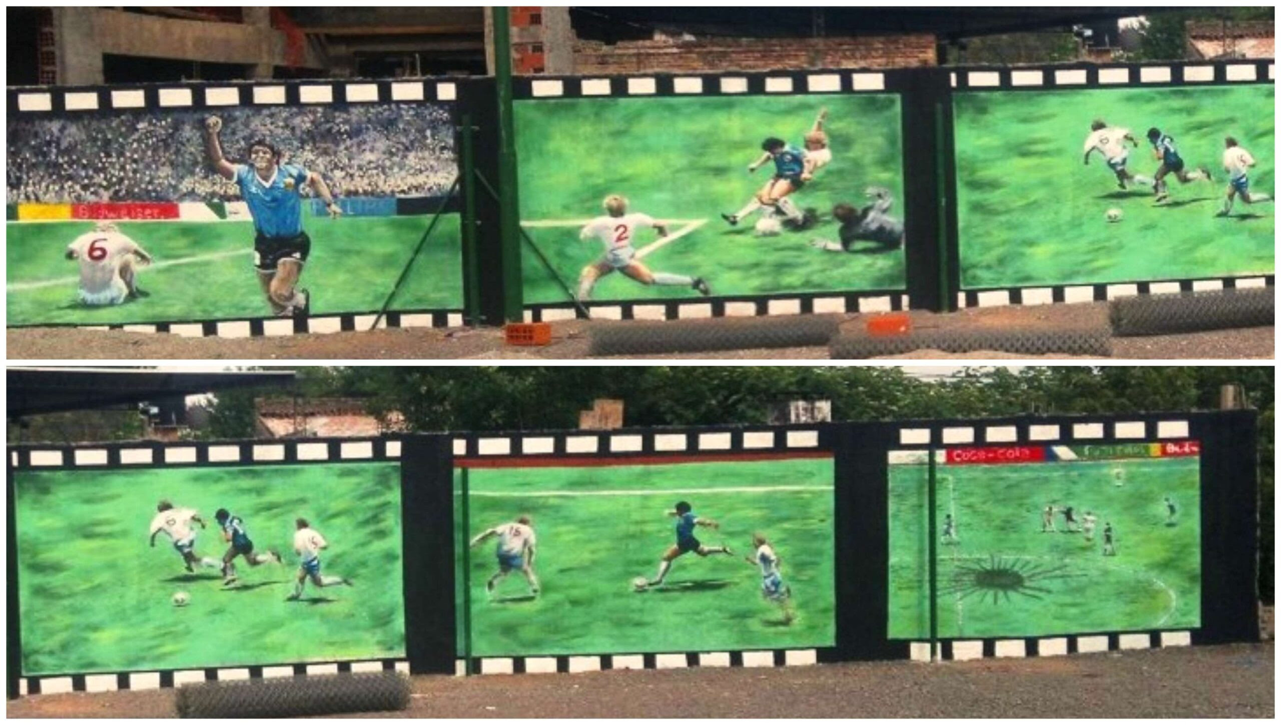 El Gol De Maradona A Los Ingleses Un Mural Increible En Jesus Maria Radio Jesus Maria