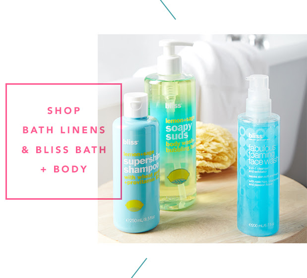 Shop Bath Linens & Bliss Bath + Body