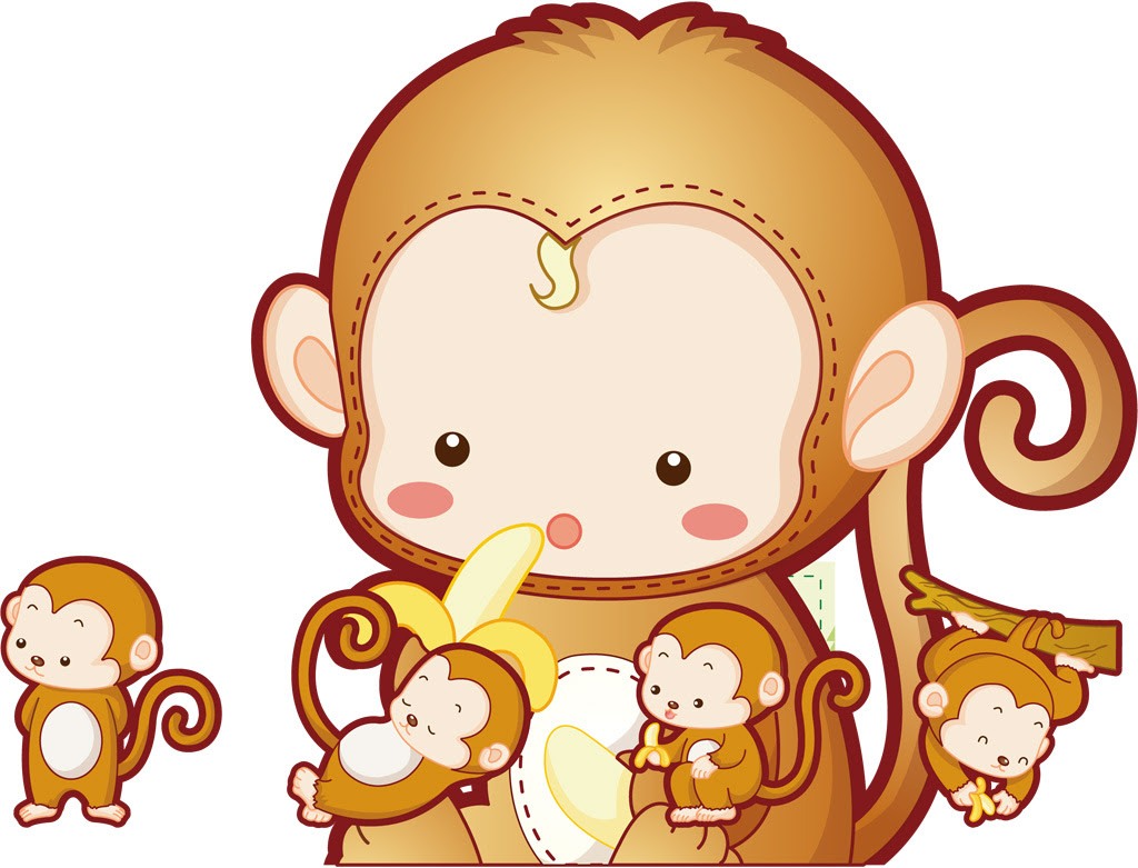 元の可愛い さる かわいい イラスト 無料イラスト集