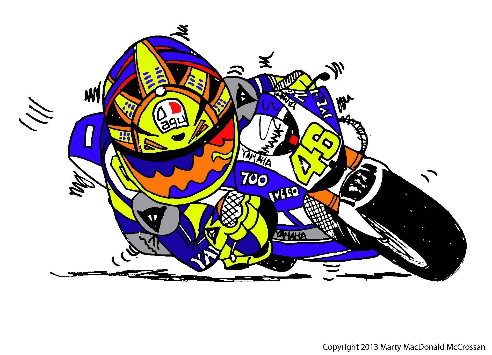 Gambar Animasi Kartun Valentino Rossi Design Kartun