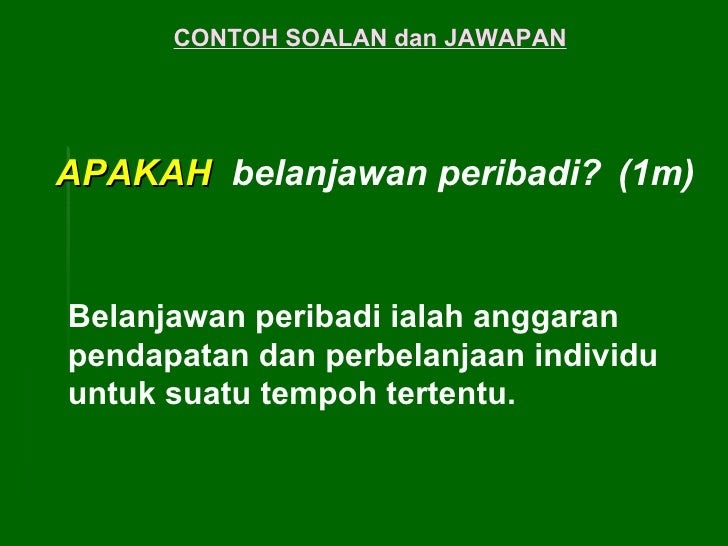 Contoh Soalan Dan Jawapan Prinsip Akaun Spm - Kecemasan h