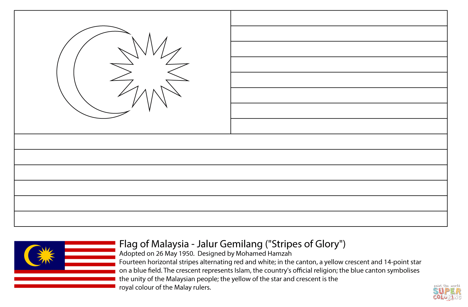 Flag of malaysia, peninsular malaysia carbondale logo team malaysia, malaysia icon round world flags, business, website png. Flag Of Malaysia Coloring Page Free Printable Coloring Pages