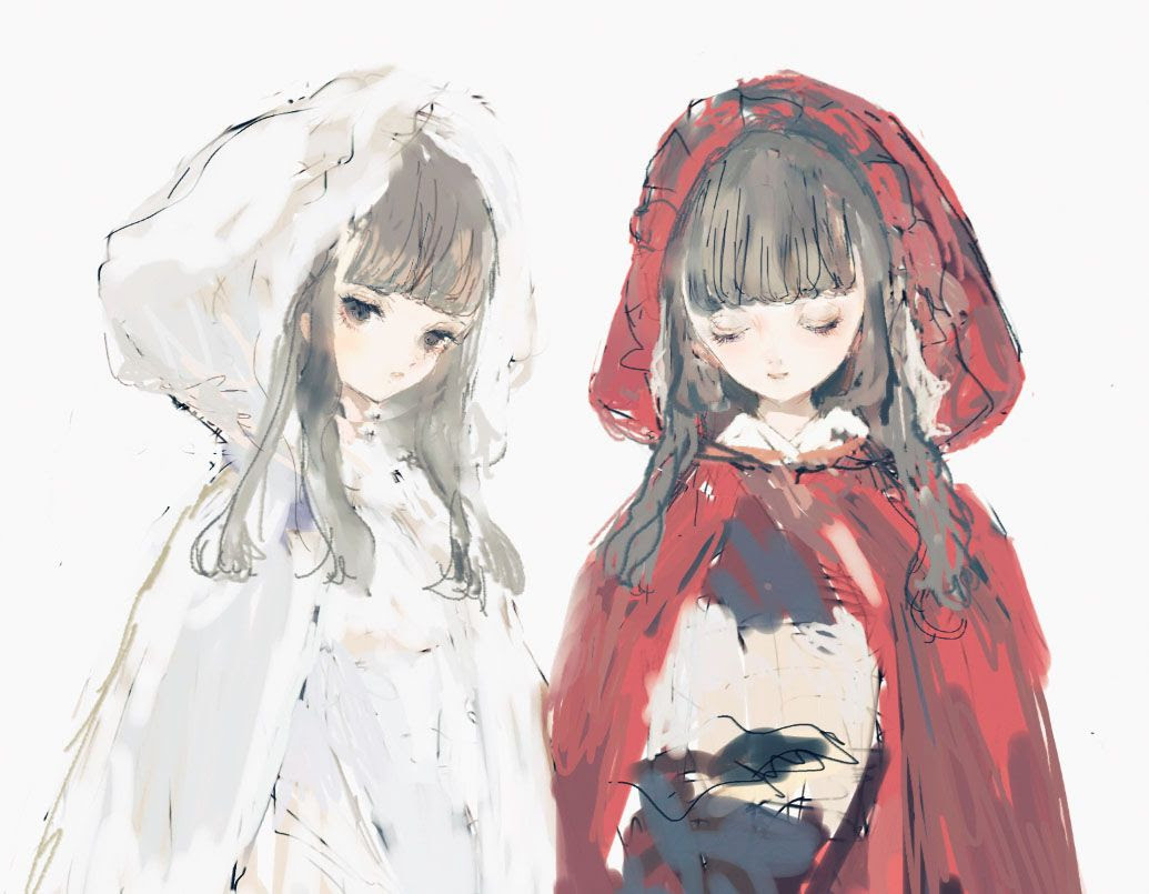 コンプリート 女の子イラストペア 病み 仲良し ペア 画