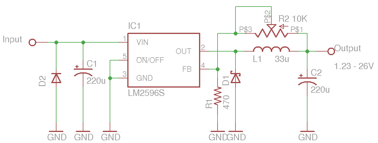 These devices are available in fixed output voltages of 3.3 v, 5 v, 12 v, and an adjustable output version. Lm2596 Dc Dc Converter Module Testing Kerry D Wong