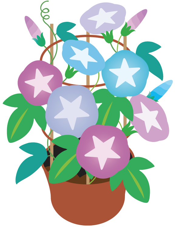 いろいろ 朝顔 イラスト 和風 朝顔 イラスト 和風 Muryowebdesign