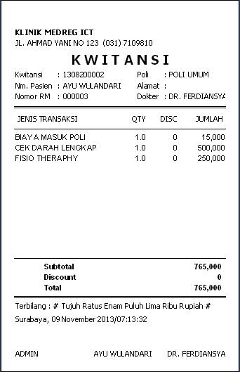 Contoh Slip Gaji Dokter Klinik - Berita Jakarta