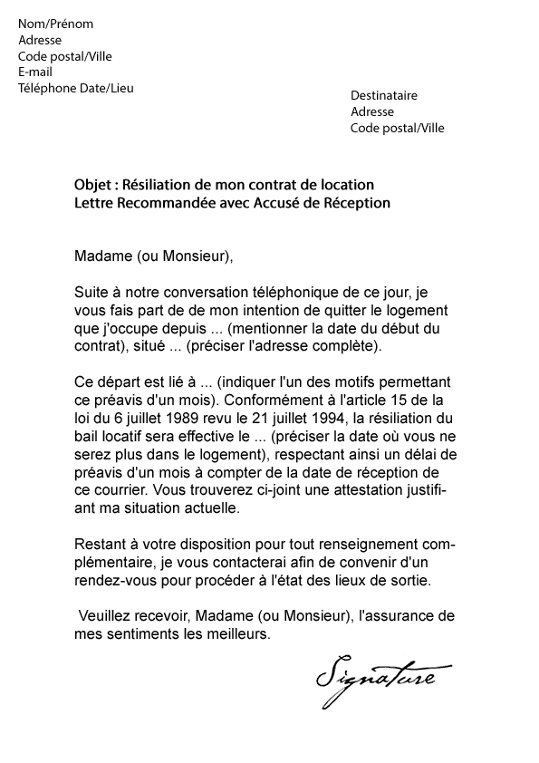 lettre proposition de vente au locataire