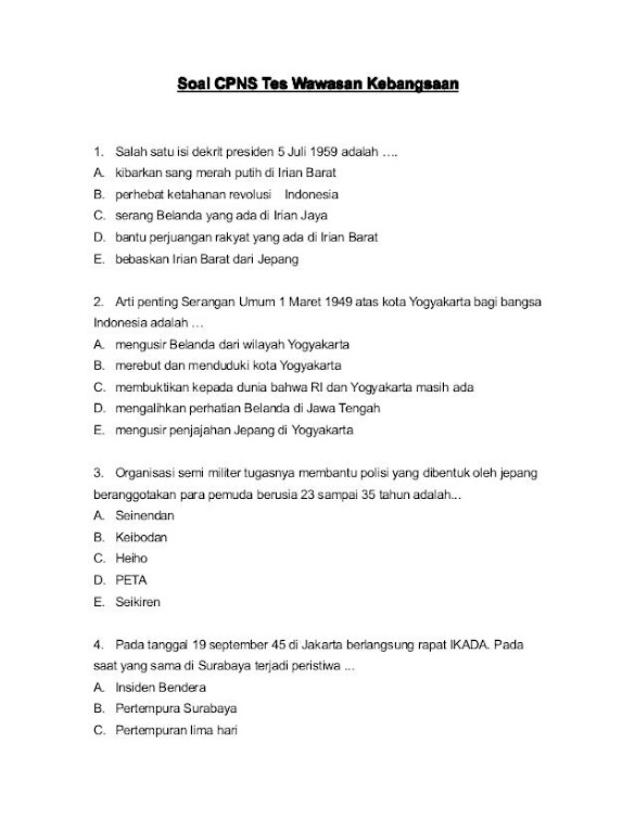 Contoh Soal Twk Cpns Dan Jawaban / Soal Cpns Twk Dan Jawaban - Revisi Sekolah : Berikut ini kumpulan contoh latihan soal tes seleksi cpns lengkap 2021 dan pembahasannya.