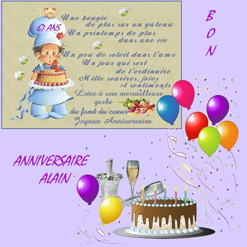 Carte Joyeux Anniversaire Alain Aleisha