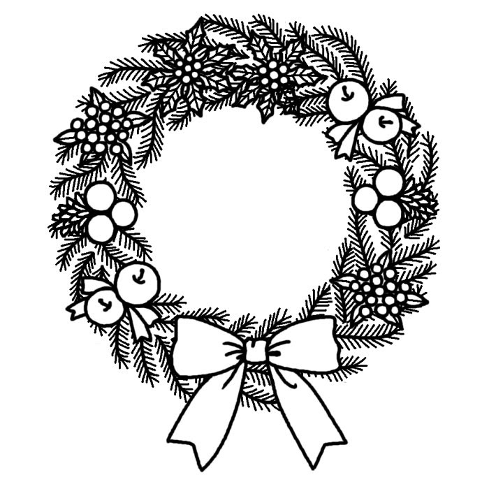 美しい花の画像 元のリース イラスト 白黒