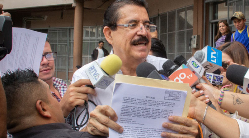 Mel Zelaya pide al MP investigar crímenes
