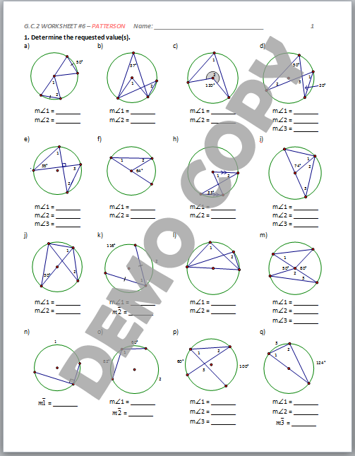 Unit 10 Circles Homework 5 Inscribed Angles / Unit 10 ...