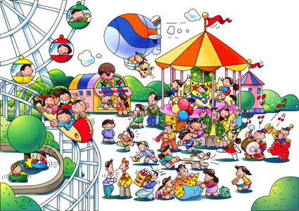 最高のイラスト 遊園 地 無料イラスト