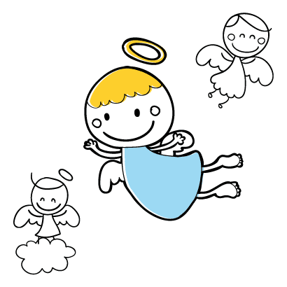 無料イラスト画像 これまでで最高の手書き 天使 イラスト 簡単