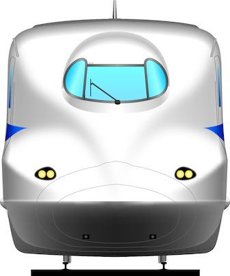 正面 新幹線 はやぶさ イラスト