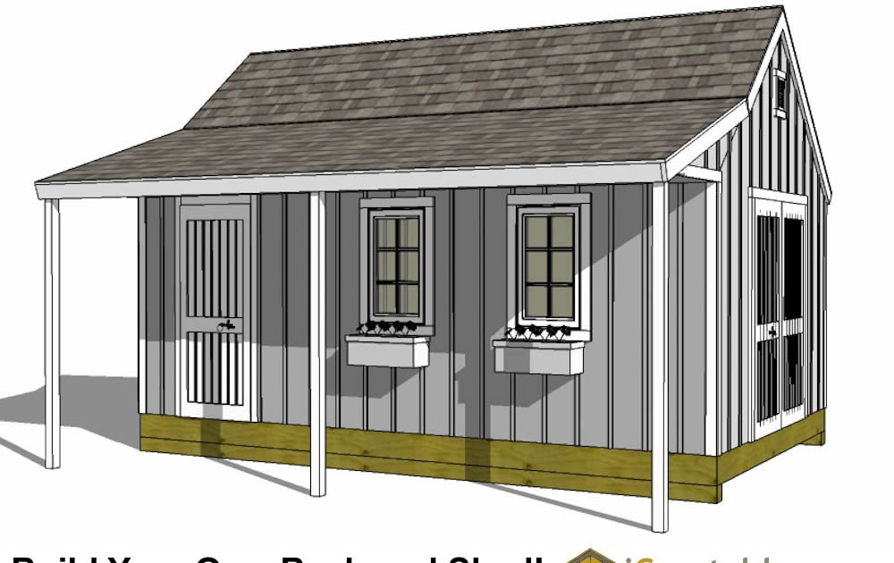 Free Shed plans: 16x20 Shed Plans With Porch