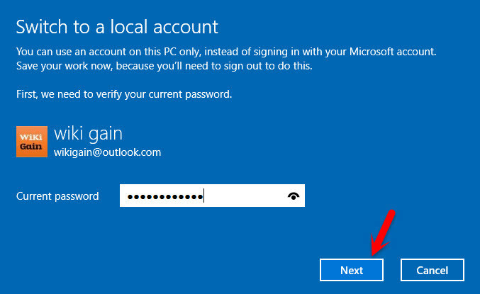 On the next screen, enter the password for your microsoft account and click on next. Sign Out Microsoft Account From Windows 10 Wikigain