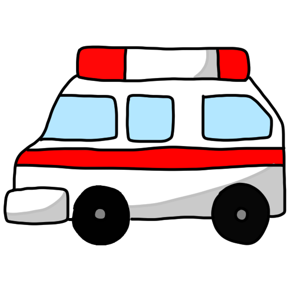 ベスト50 救急車 イラスト かわいい アニメ画像