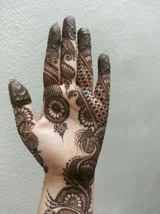 Henna For Wedding Mehndi Design Right Hand Front Side