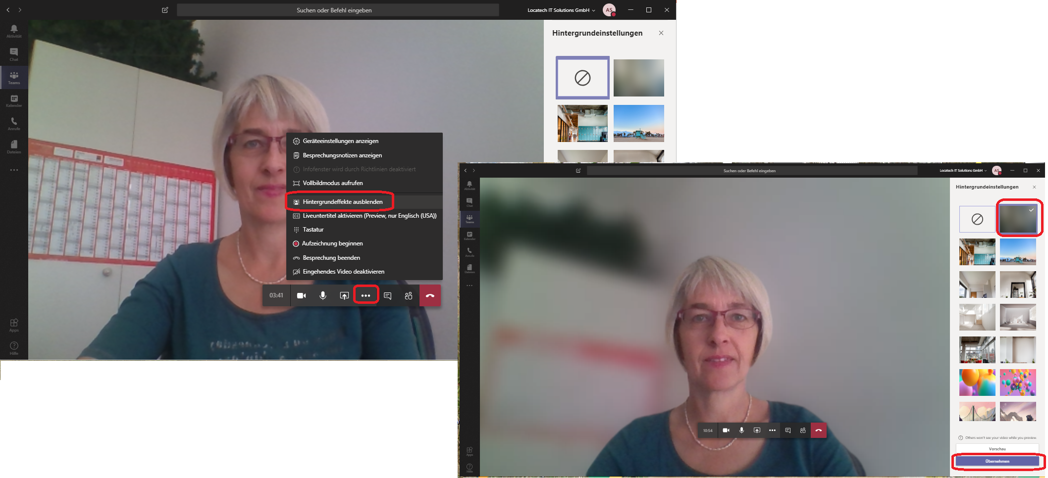 Teams is a collaboration platform that unifies chat, voice, video and file sharing. Teams Besprechungen Mit Professionellem Firmen Hintergrund Locatech Unternehmensberatung Fur Digitale Transformation