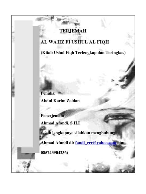 Download Terjemahan Kitab Al Wajiz Fi Ushul Fiqh Lengkap