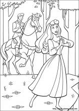 Kitty playing on the tree: Sleeping Beauty Coloring Pages On Coloring Book Info