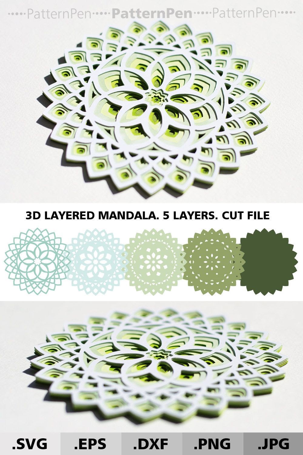 Download Multi Layered Mandala Pig Svg For Cricut - Free Layered SVG Files