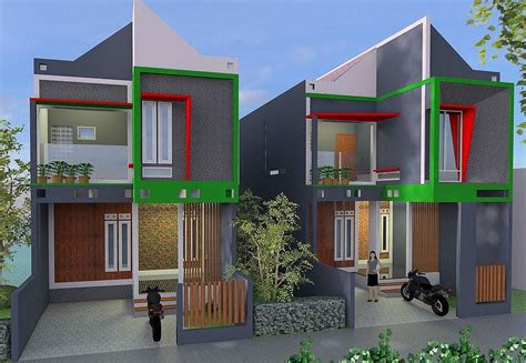 Desain Depan Rumah Warna Hijau Desain Rumah Minimalis