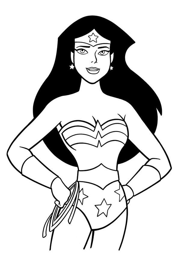 cool easy wonder woman coloring pages  anyoneforanyateam