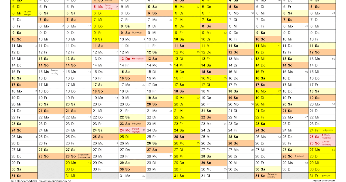 Kalender 2021 Nrw Mit Feiertagen Pdf - Ferienkalender ...