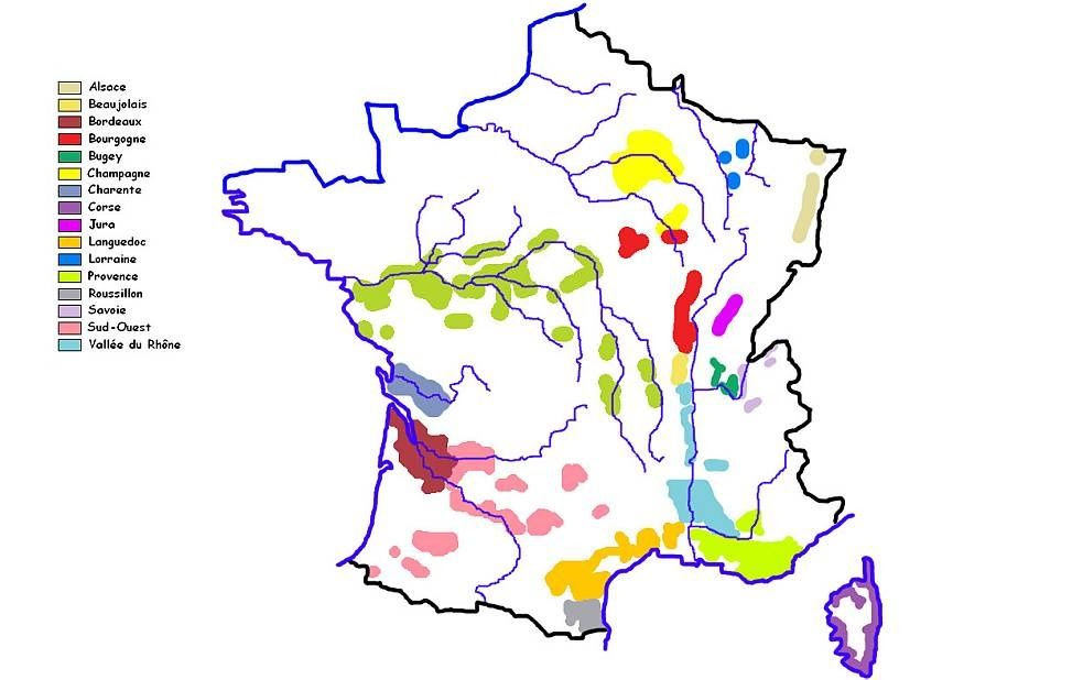 La france est mondialement connue pour son vin de qualité. Carte Des Regions Viticoles Et Des Domaines Invites Salon Des Vins De Saint Cyr En Val