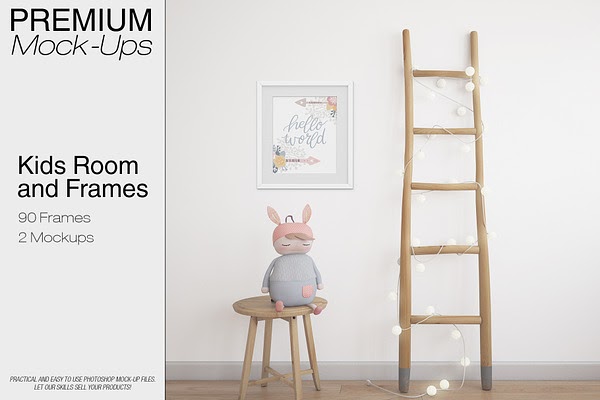 Download Kids Room & Frame Mockup PSD Mockup - Download Kids Room ...