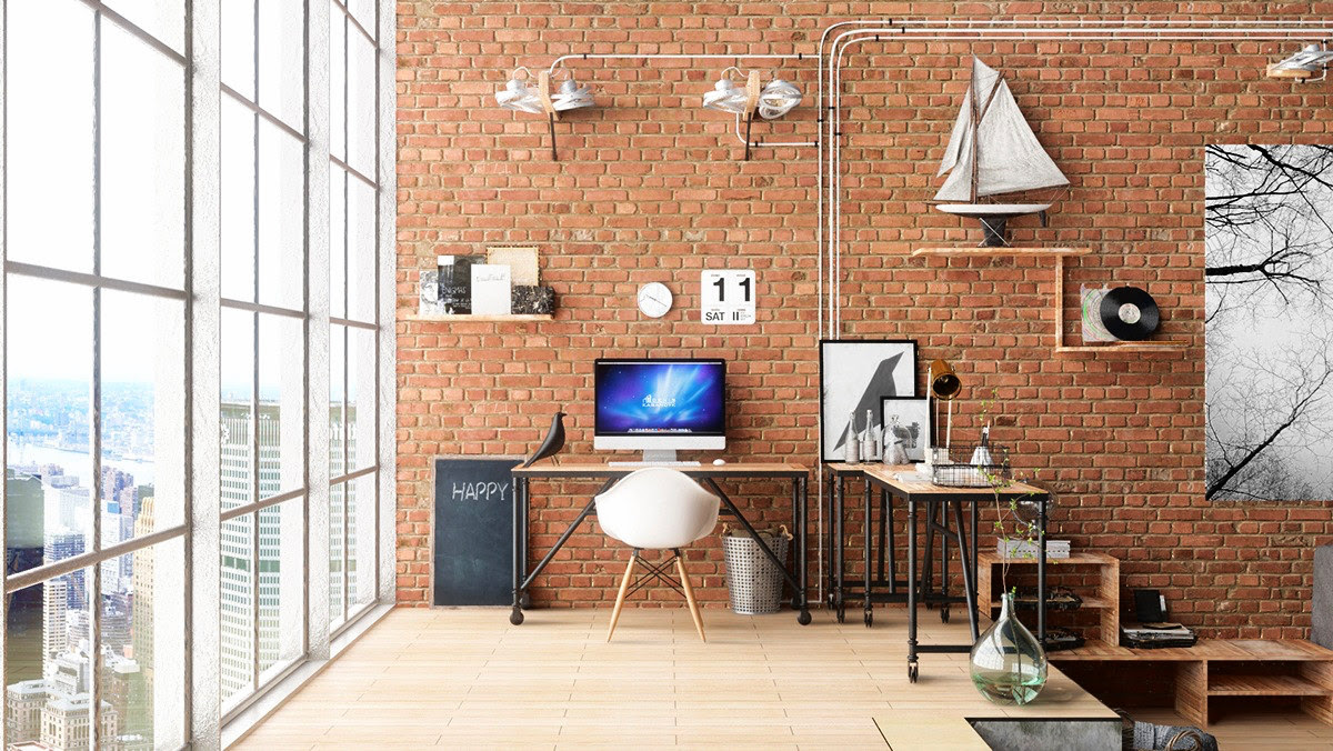 These top tips will make make the necessity of home office storage into something beautiful with a feature wall of shelving or. 33 Inspiring Industrial Style Home Offices That Sport Beautiful Workspaces