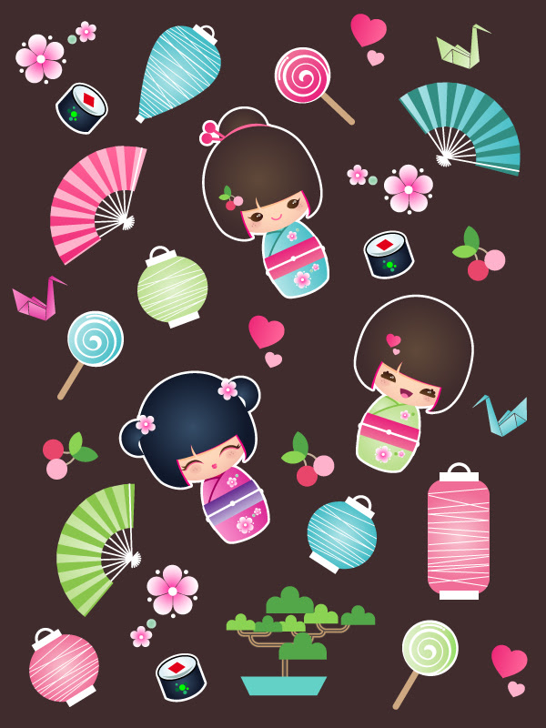かわいい こけし 人形 こけし イラスト 最高の新しい壁紙aahd