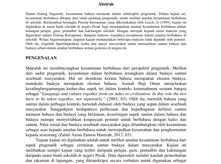 konsep kesantunan bahasa pdf
