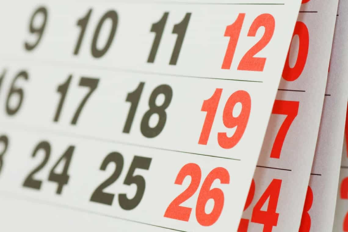 calendário abril