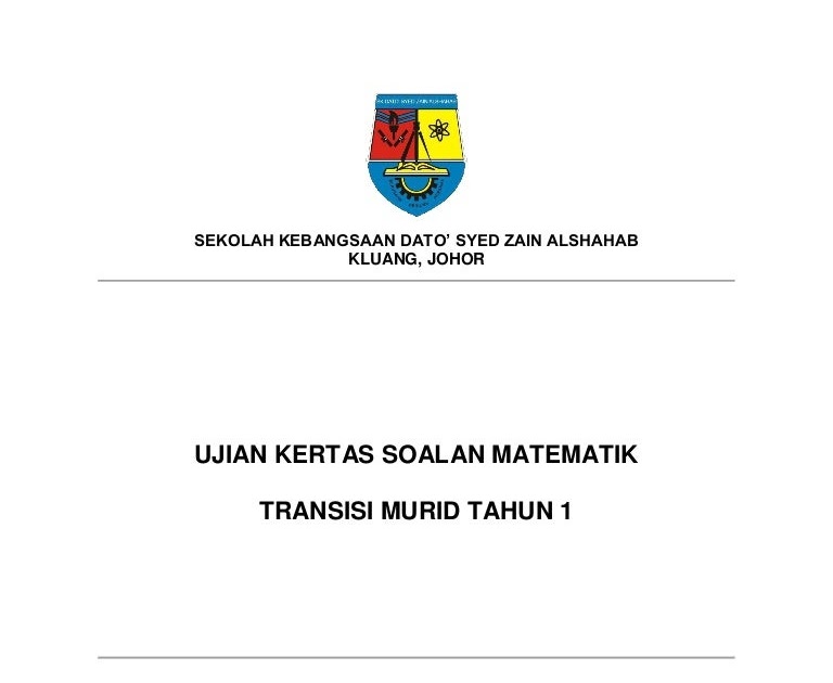 Soalan Matematik Tahun 1 Pdf - Kecemasan q