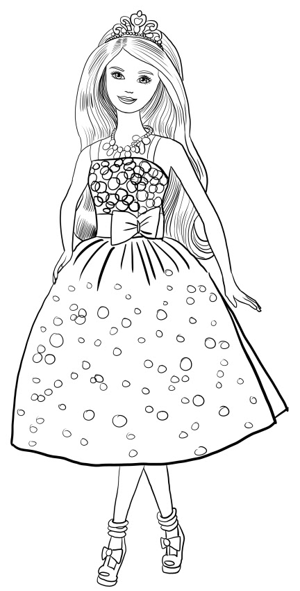 Barbie Stampa E Colora - Disegni da colorare