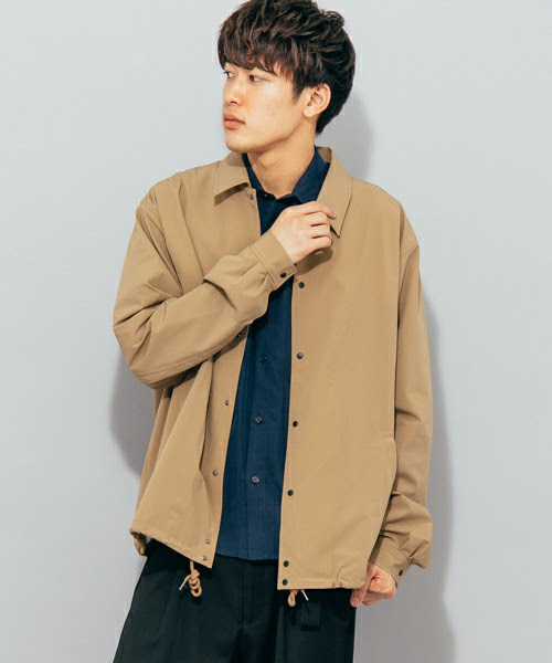 ファッションのアイデア画像 驚くばかりコーチジャケット メンズ コーデ ベージュ
